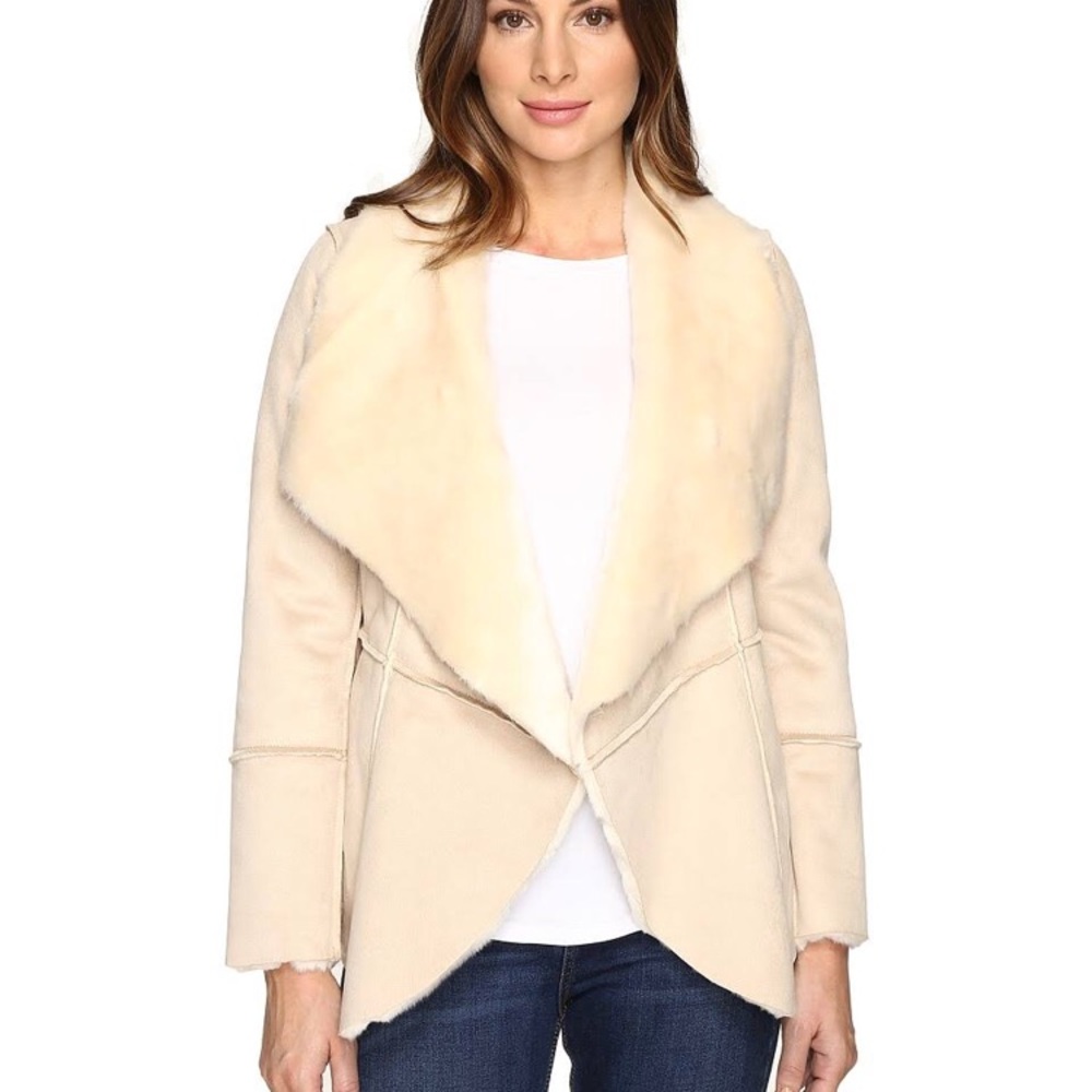 Beautiful new Lucky Brand suede faux fur jacket
